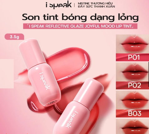 Son nhuộm môi Ispeak 3.5g – Mistine, màu tâm trạng, lên màu rực rỡ, lâu trôi