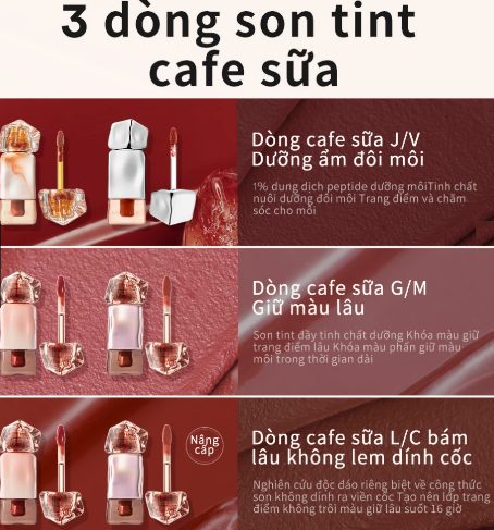 Son lì Mistine Lasting Tint 2.6g/2.8g – Màu sắc rực rỡ, lâu trôi, mịn môi