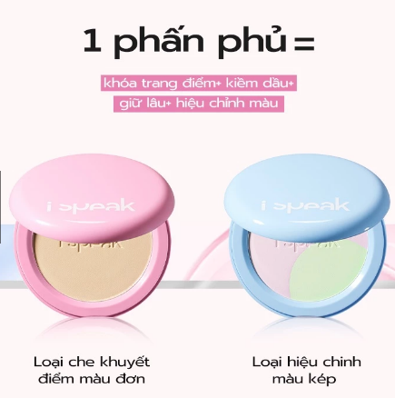Phấn nén Ispeak Mistine 6g – Kiềm dầu, mịn nhẹ, làm đều màu da